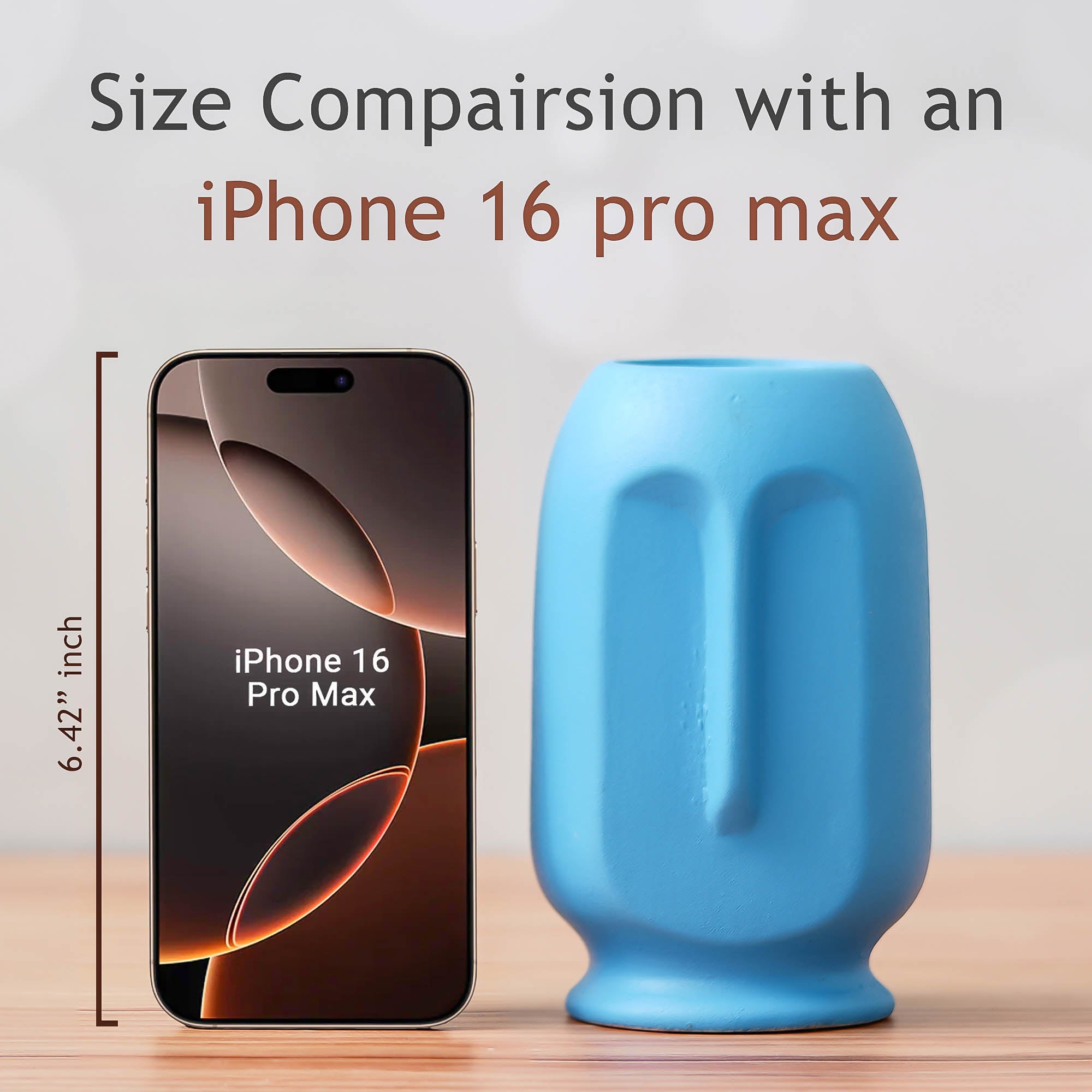 Long vase blue