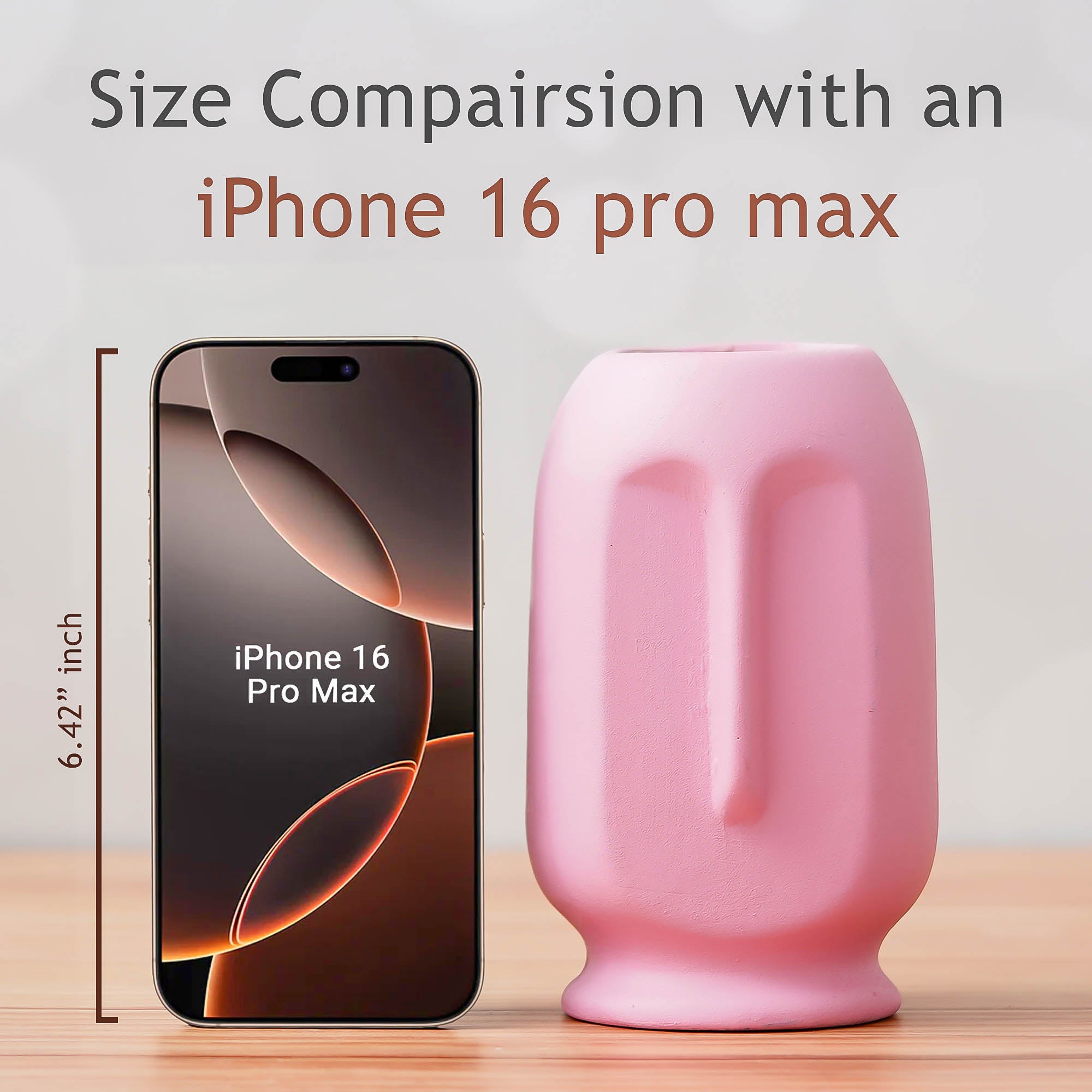 Long vase pink