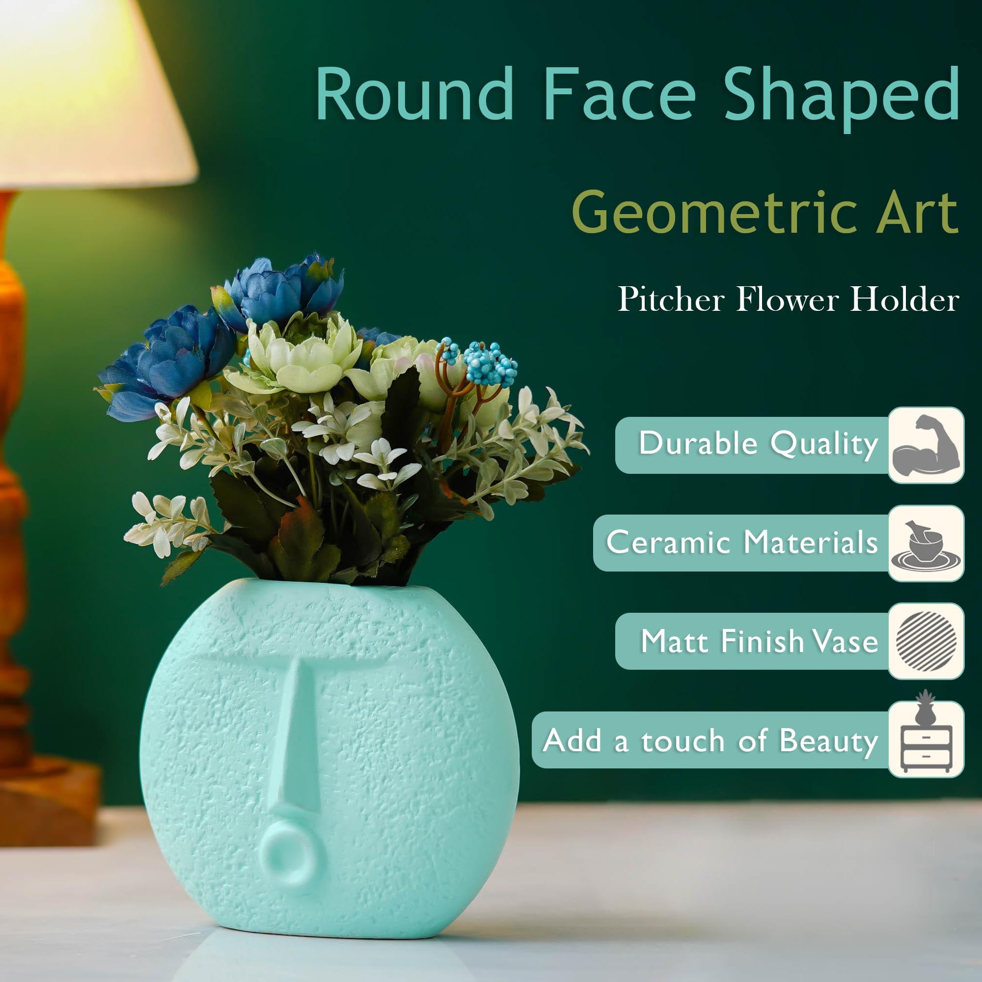 Round face green