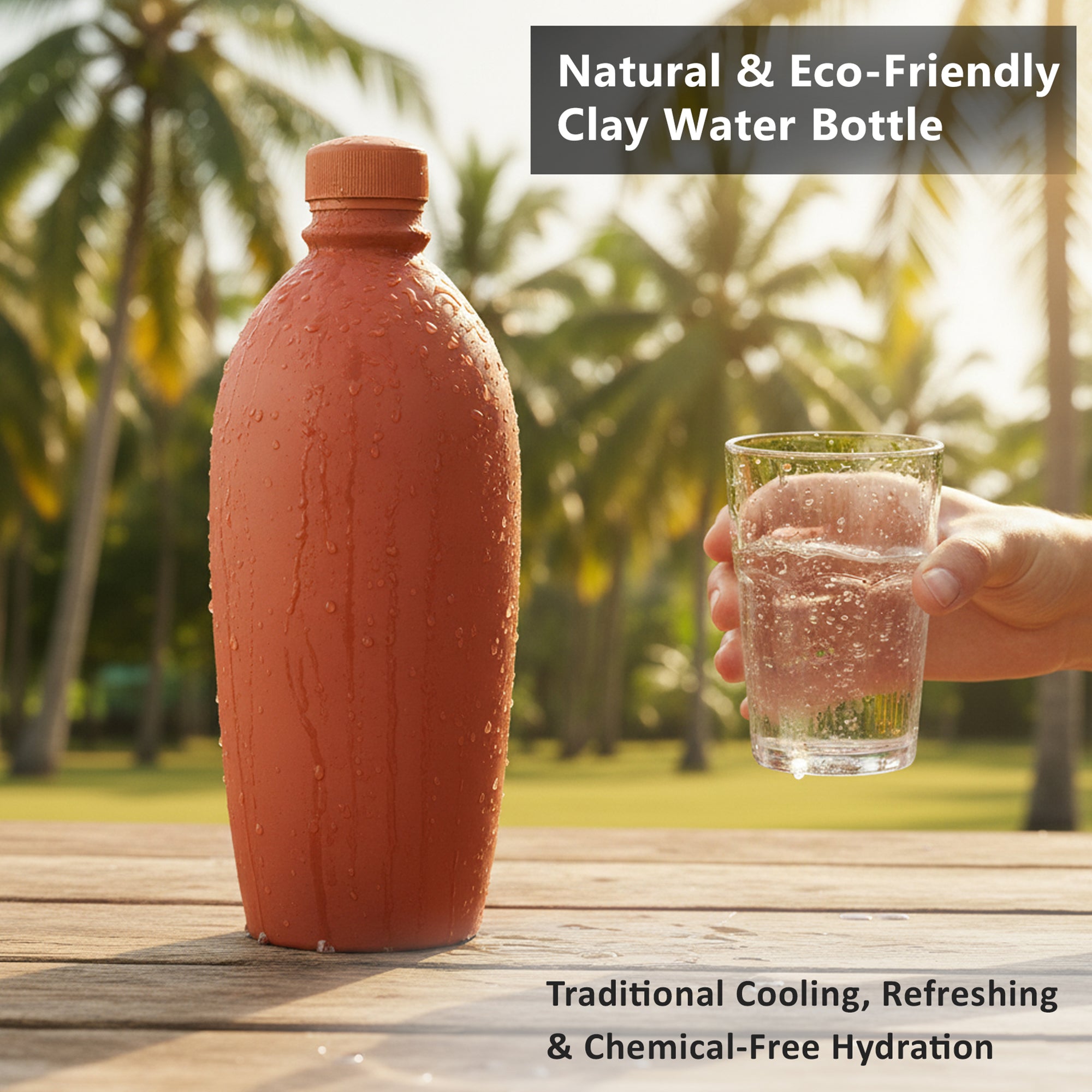Clay Water Bottle 1 Liter