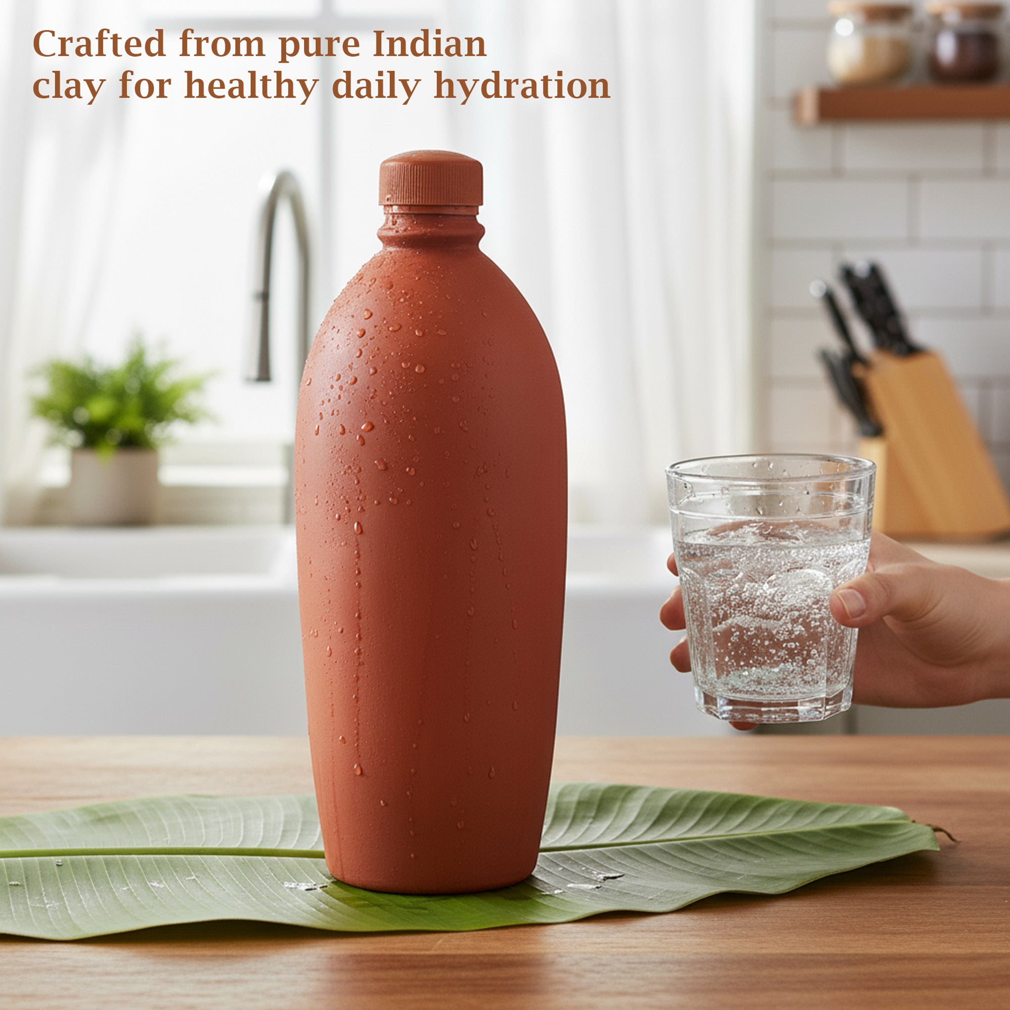 Clay Water Bottle 1 Liter