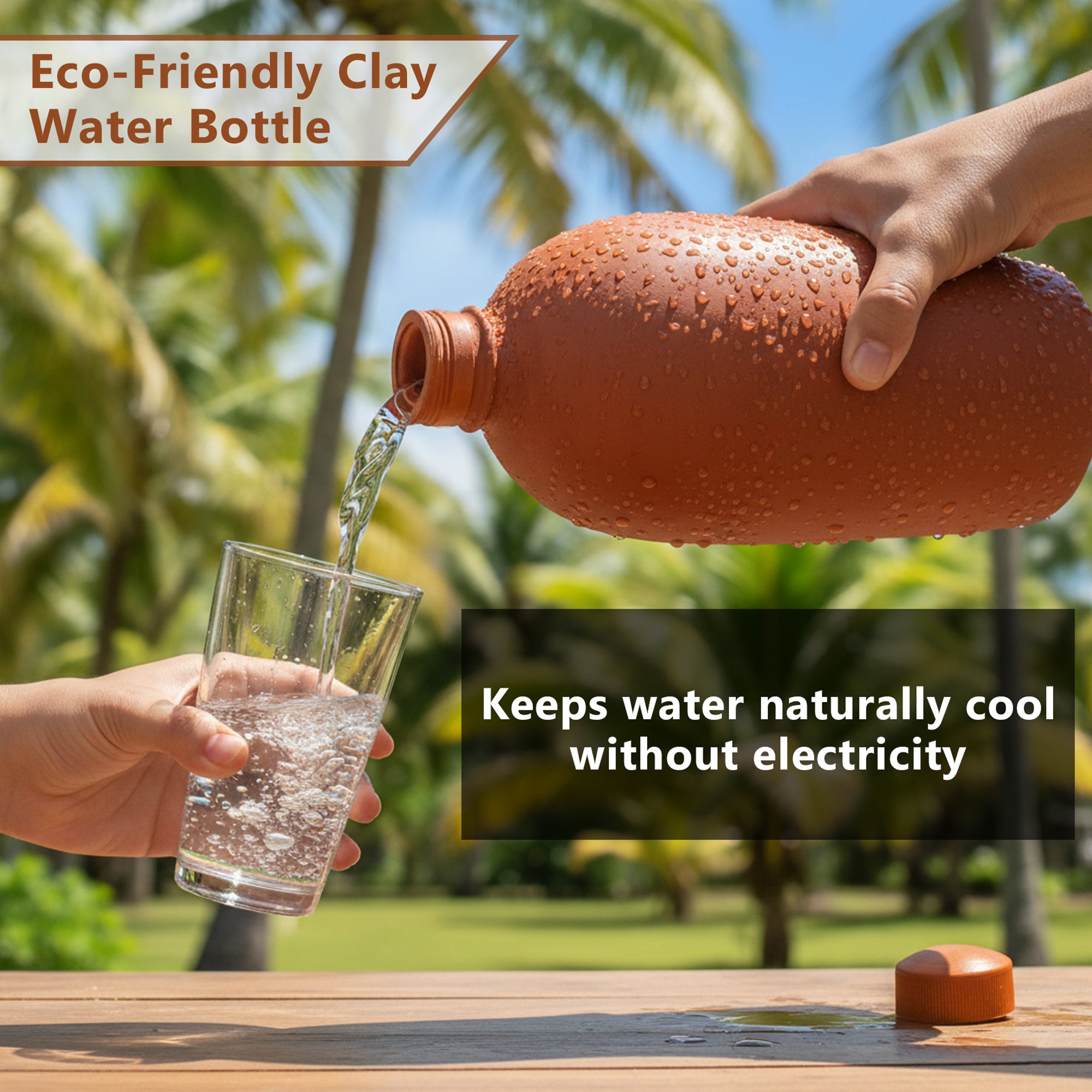 Clay Water Bottle 1 Liter
