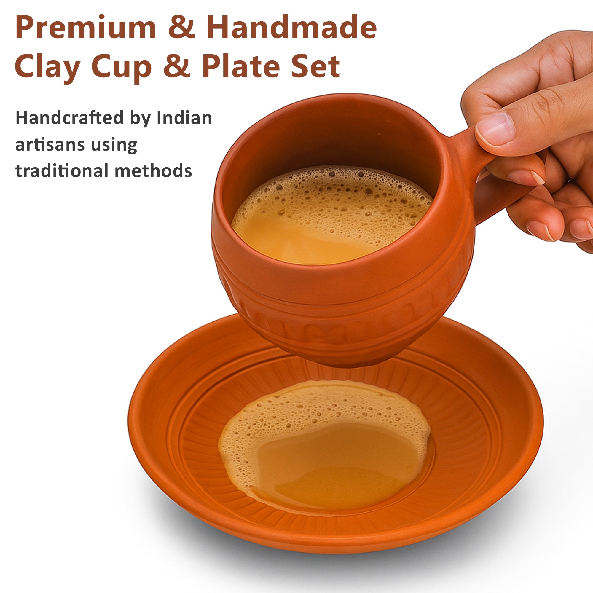 Cup with Plate Set (Pack of 6 pice )