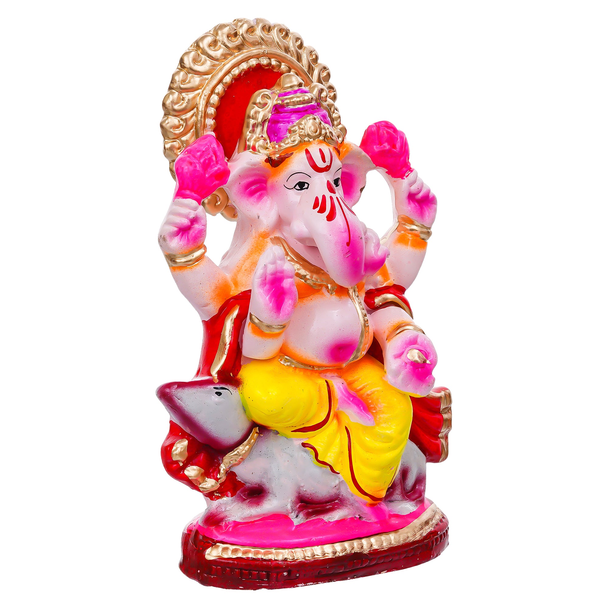 Eco-Friendly Clay Ganesh Idol 8 Inch