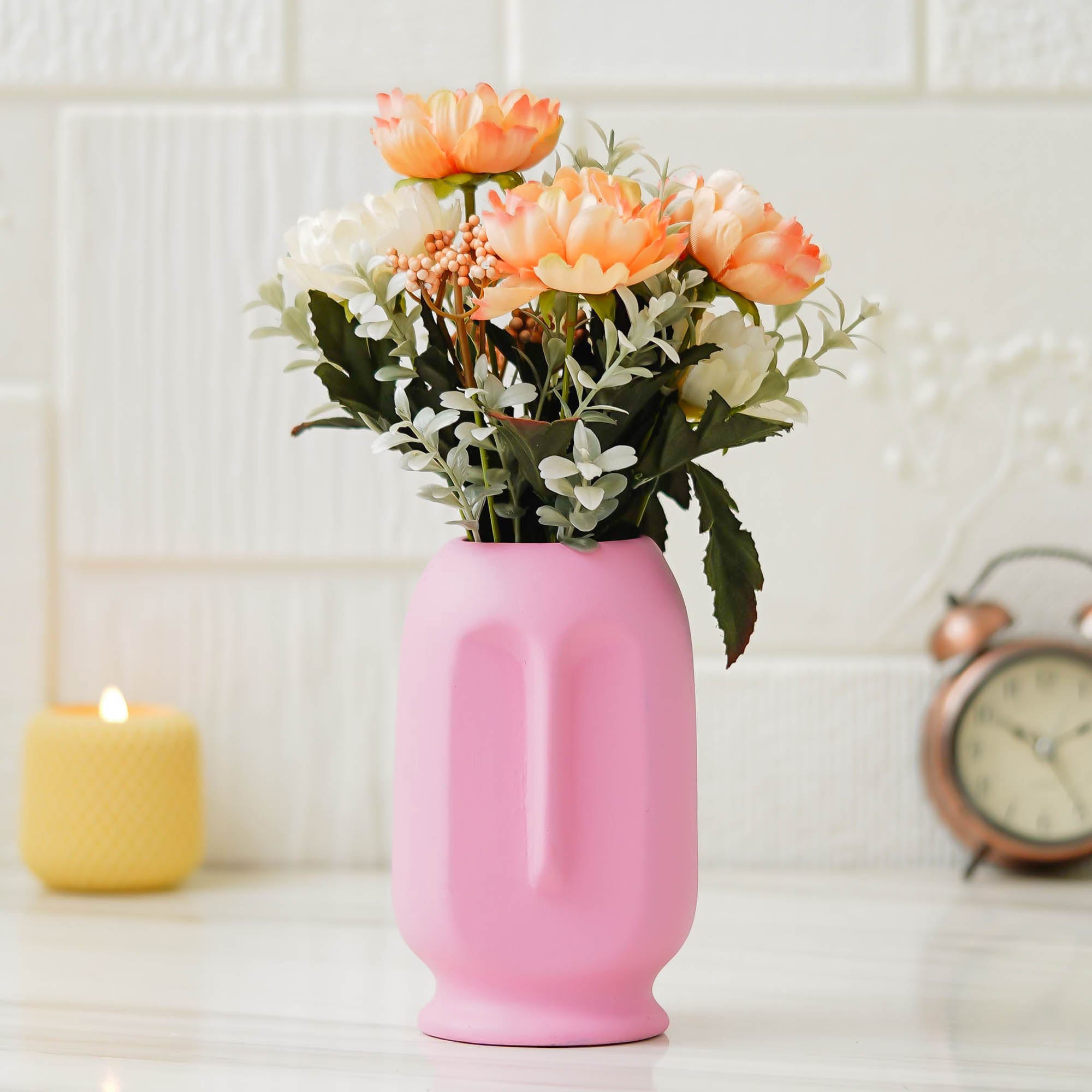 Long vase pink