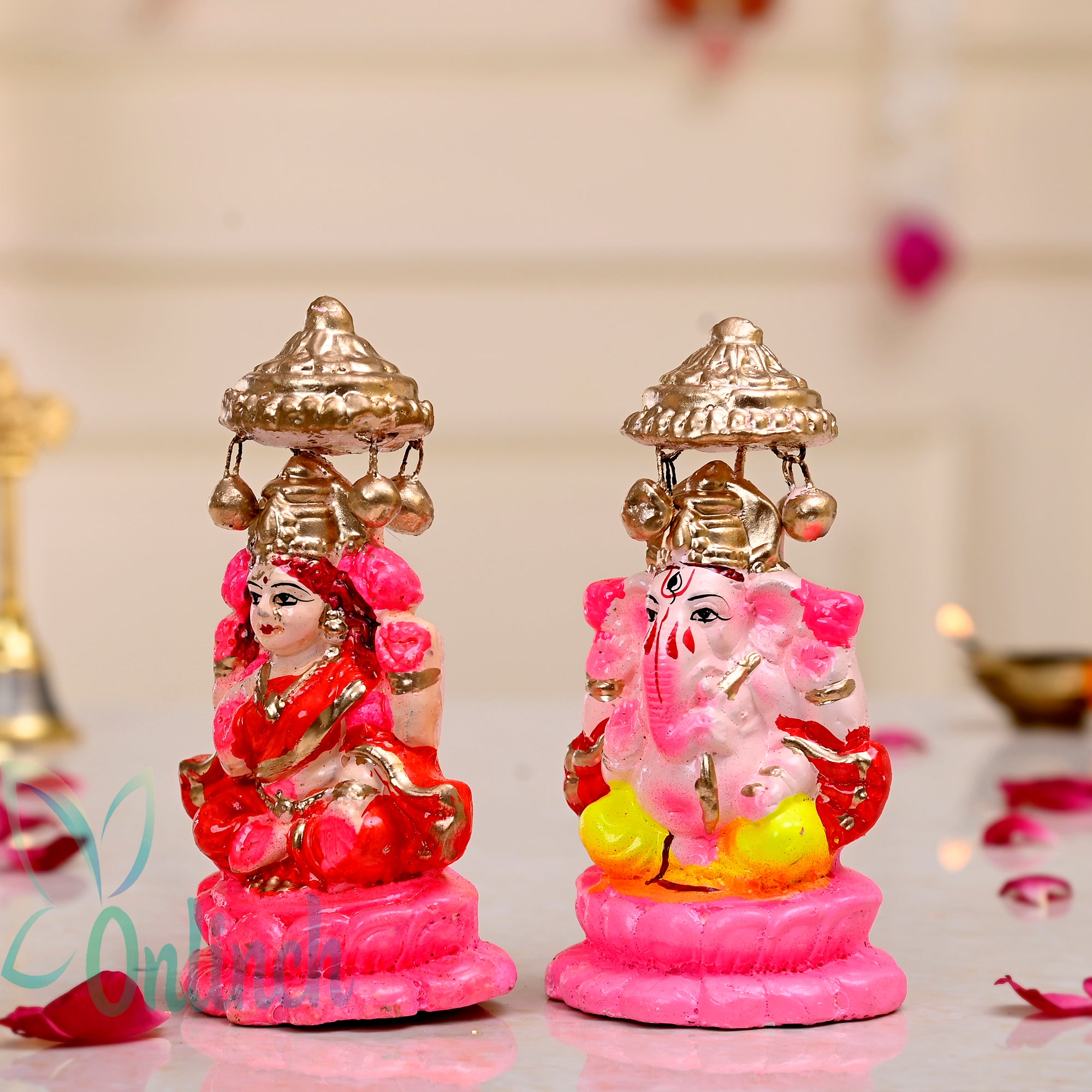 Clay Laxmi Ganesh Idol Set