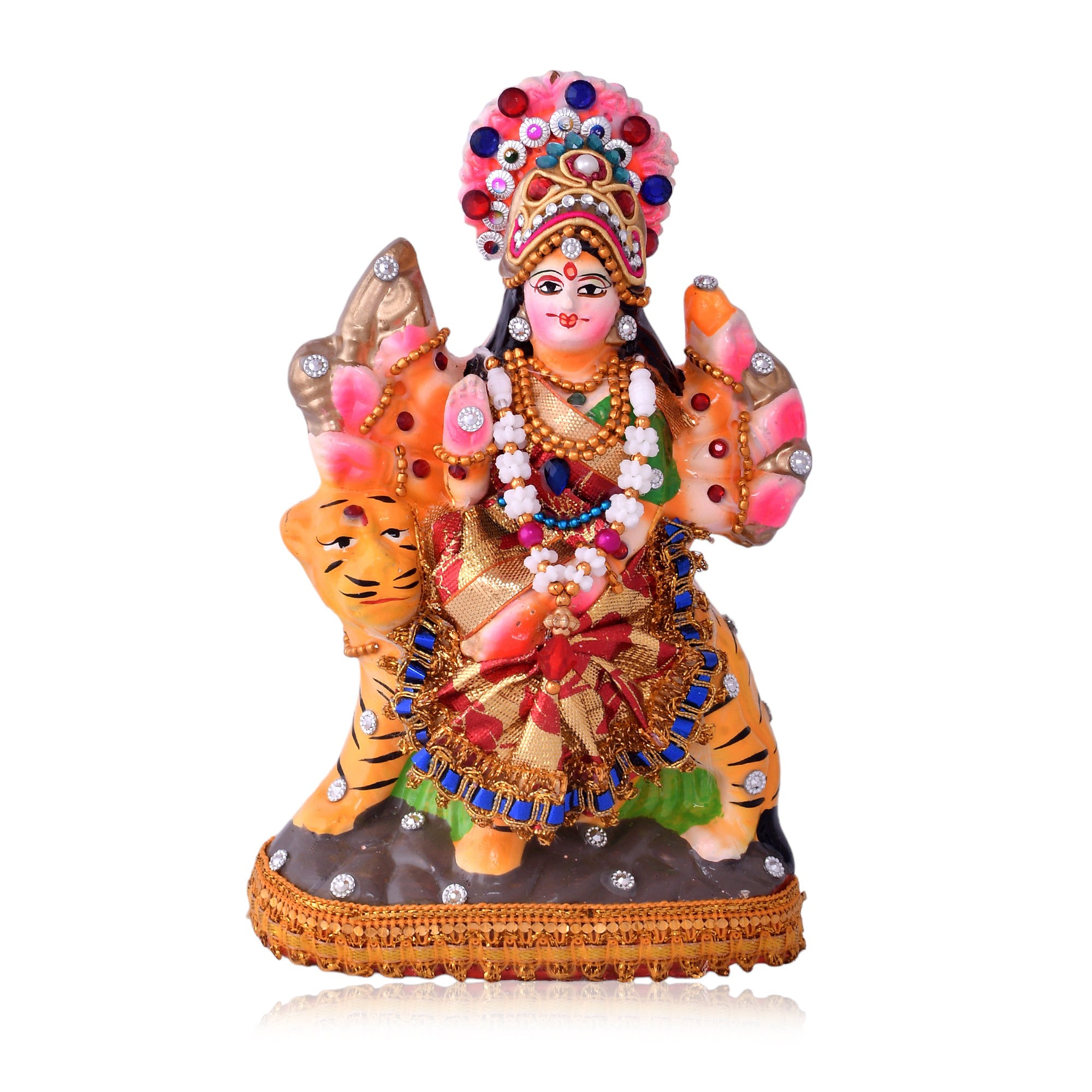 Clay Durga Idol 6 Inch