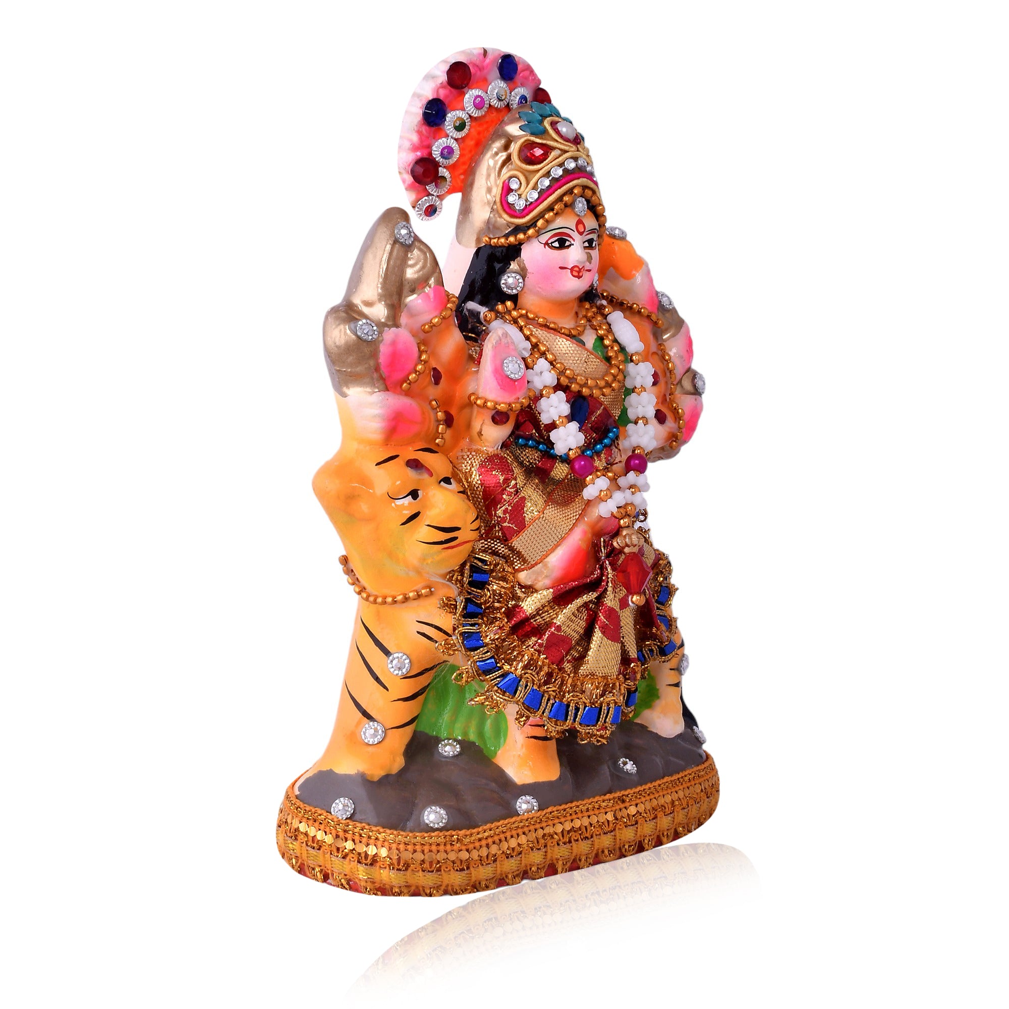 Clay Durga Idol 6 Inch